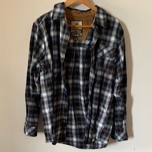 Legendary Whitetails Brown and Blue Corduroy Flannel Jacket Label Detail